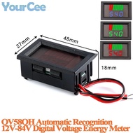 QV58QH Automatic Recognition LED Display Voltage Tester Detector 12V 24V 72V 84V Battery Capacity In