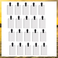 (HIMK) 20 Pcs Sublimation Luggage Tag Baggage Tags Blanks with Strap MDF White Double Sided Suitcase
