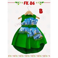 9M 12M 18M 24M 2Y 3Y - FROZEN ELSA DRESS BABY GIRL FLOKIDS FK86
