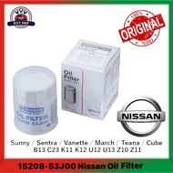 Original Nissan Oil Filter(15208-53J00) for NISSAN CUBE , MARCH , SENTRA B13 B14 , SERENA C23 AND BL