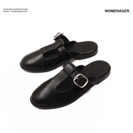 womenager - Margo Black รองเท้าแตะคัทชูเปิดส้น สวมใส่ง่าย