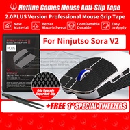 Hotline Games 2.0 Plus Mouse Grip Tape for NINJUTSO SORA V2 Wireless,Grip Upgrade,Moisture Wicking