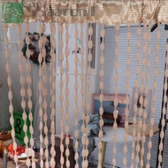 AARON1 Beaded Door Curtain, Tassel Door Curtain Beaded String Curtain, Window Treatment Solid Color 