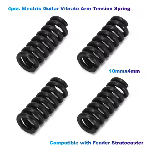 4pcs Electric Guitar Vibrato Arm Tension Spring 10x4mm for Compatible with Fender Stratocaster