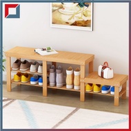 Shoe changing stool Shoe rack Simple bamboo household space-saving economical multi-function