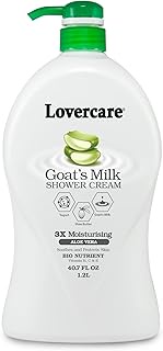 Lover's Care Goat's Milk Moisturizing Body Wash Shower Cream Shower Gel Amoe Vera 40.7 Fl.Oz