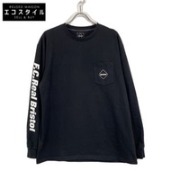FC REAL Bristol FCRB-232084 黑色 2011 棉聚酯纖維 Logo 口袋長袖 T 卹 XL [二手]