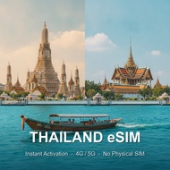 Thailand eSIM 5GB-50GB & Unlimited Data | Instant QR Delivery | High Speed 4G/5G | 3-30 Days | REDXT