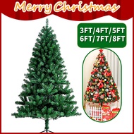 【shipped today】Christmas tree full set 3ft/4ft/5ft/6ft/7ft/8ft makapal set christmas decorations for home set christmas lights solar power outdoor xmas tree christmas wreath