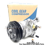 PERODUA MYVI 2005-2010 1.3CC-100% ORIGINAL DENSO COOL GEAR AIR COND COMPRESSOR-XI437230-0050