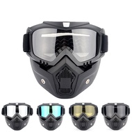 Motorcycle Goggles Helmet Mask Anti-fog Winter Snow Sport Goggles Ski Snowmobile Face Mask Motorcycle Helmet Open Face Shield