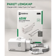 SIKENAI Charger KN-65C 65W Super Fast Charging GaN + Type-C to Type-C Cable