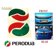 Perodua Ativa Alza Myvi Lagi Best Icon Viva Axia Bezza Aruz Kelisa - 3D Epoxy Logo Emblem Logo [Fron