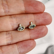 ต่างหูก้าน เพชร CZ สัญลักษณ์นัยน์ตาปีศาจ