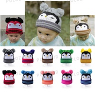 Baby Beanie PENGUIN Character Beanie Baby Boy Girl Beanie Baby POMPOM Baby Hat PENGUIN