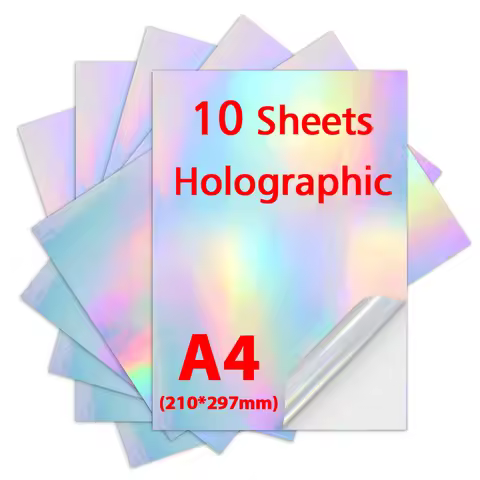 A4 Glossy Matte Printable Vinyl Sticker Paper 10 Sheets Self-adhesive Copy Paper for Inkjet printer 