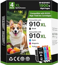 910XL Ink Cartridges for HP Printers (4 Pack) Replacement for HP 910XL Ink Cartridges Combo Pack Use