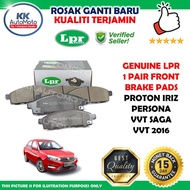 Proton Iriz Persona VVT Saga VVT 2016 - Genuine LPR Front Set Brake Pads Brek Pad Hadapan