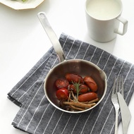 日本霜山 多功能不鏽鋼迷你平底鍋-12cm (醬燒/潑油/熱奶油/煎蛋)