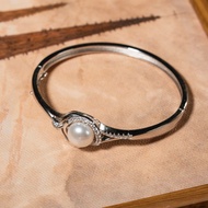 925 Sterling Silver Bracelet with Pearls 10mm Large Ring Size 57-58 - Truong Thinh Pearl