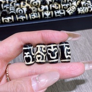 2026 New Style DIY Jewelry Accessories Black White Dzi Beads Loose Beads Agate Dzi Beads Single Bead