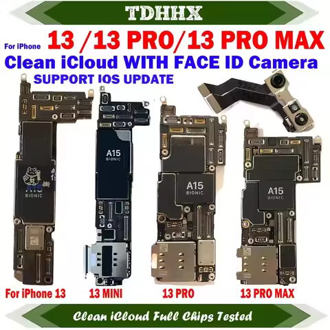 Clean iCloud Motherboard For iPhone 13 Pro Max Mainboard With Face id 128GB 256G Logic Board Support