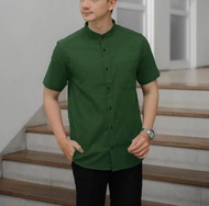 Qaireen Baju Koko Pria Muslim Ata504 Lengan Pendek MS