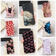 Huawei Enjoy 9e Case Silicone Cute Cat Fashion Butterfly Flowers Love Painted Cover Enjoy 9e Huawei 