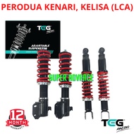 🔥READY STOCK🔥 Kenari/ Kelisa (Serviceable) TEG RACING Adjustable Absorber Hi-Low Body Shift (SD /LCA TYPE)  SUSPENSION