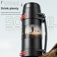 【Ready Stock】1200/1500/2000/2500ml Large Capacity 316 Stainless Steel Insulated Tumbler Portable Car