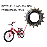 16” 20” HIGHT QUALITY FREEWHEEL 16gigi / Basikal hidup spoket 16T
