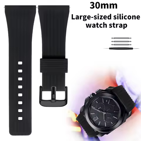 20mm 22mm 24mm 26mm 28mm 30mm silicone watch band for Diesel Bulgari Panerai Men's sport diving rubb