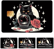 Bank Card Divination Stickers Black Cat Credit Debit Cards Custom Case Protection 4 Styles Scratch R