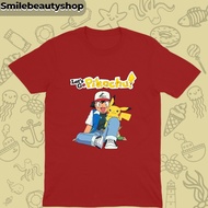 LETS GO PIKACHU & ASH MOTIF CHILDREN'S T-SHIRT, High Quality 30s Combed Cotton Material