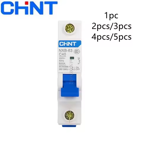 CHINT NXB-63 MCB 1P 1A 2A 3A 6A 10A 16A 20A 25A 32A 40A 63A 80A 100A 125A C Curve AC 230V Miniature 