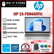 HP 15-FD0669TU / FD0670TU / FD0671TU / FD0673TU ( i3-N305, 8GB, 512GB SSD, Intel, W11, HS+M365 )