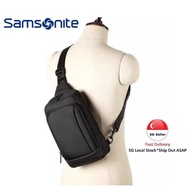 Samsonite Red carry on bag, chest bag, crossbody backpack, single shoulder bag, casual bag, versatile Hs9