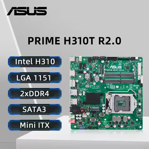 ASUS PRIME H310T R2.0 Motherboard Support 9th and 8th Gen Intel Core Processors i9-9900 i5-8500 9600