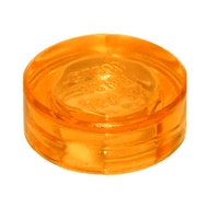 Lego 98138 part Tile Round 1 x 1 trans orange