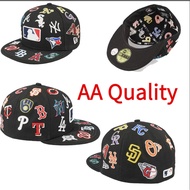 AA Quality Hip-Hop Style Full Body Patches 59FIFTY MLB Black Slim Fit - New Era