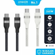 Anker USB-C to USB-C 240W Upcycled Braided Fast Charging Data Cable 3FT 0.9M / 6FT 1.8M - ANKER 240W