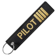 Golden PILOT Pilot Aviation Gift Keychain Pendant