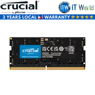 Itw | Crucial 16GB DDR5-5200Mhz CL42 Unbuffered SODIMM Laptop Memory (CT16G52C42S5)