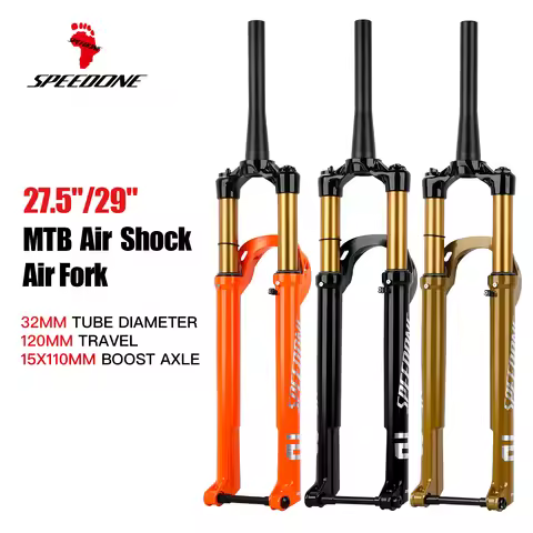 SPEEDONE MTB Suspension Air Fork 27.5/29 inch 120mm Travel Backward Arch MTB Fork Ultralight Design 