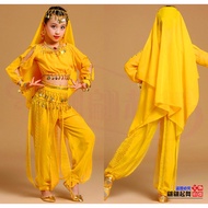 Ready Stock 7pcs Kids&Adult Chiffon Belly Dance Dress Gypsy Women Halloween Costume