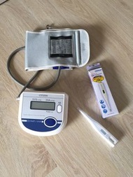 Citizen Digital Blood Pressure Monitor & Omron Digital Thermometer