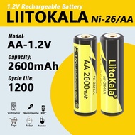 LiitoKala NiMH No. 5 Battery AA2600mAh 1.2V Low Self-discharge Rechargeable Battery