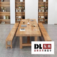 Desk Desk Desk Chair Solid Wood Computer Desk Long loft Simple Negotiation Modern Workbench Large Co