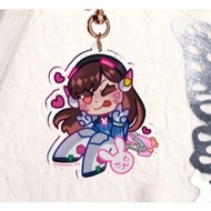 Dva Overwatch Glitter Acrylic Keychain Buy Decor Shop
