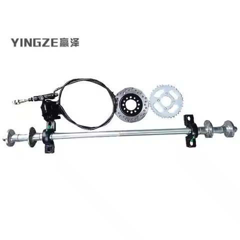 168CC DIY Four Wheel GO KART KARTING ATV UTV Buggy Disc Brake Rotor Sprocket 95CM Rear Axle With Bra